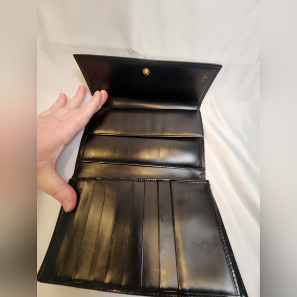 Cartier Vintage Panthère Long Wallet Black Leather - Picture 10 of 14